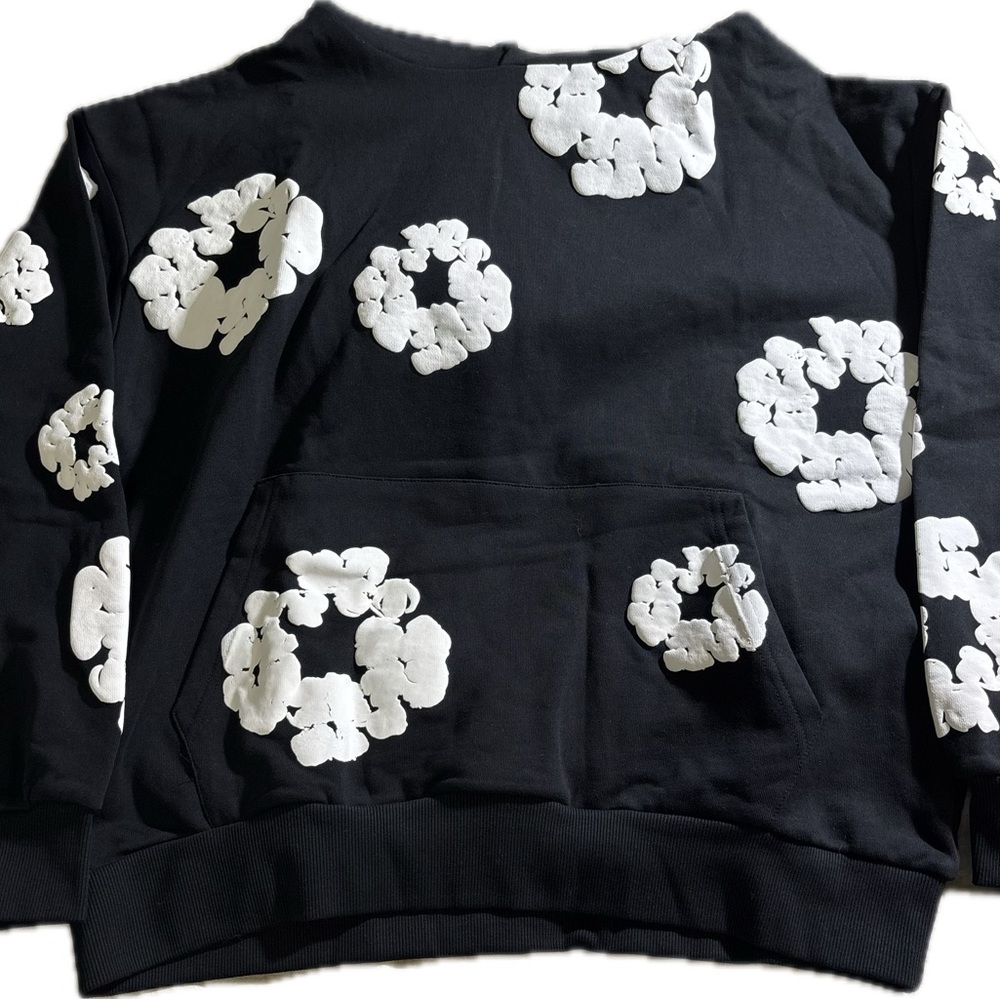 Black and White Floral Men's Sweater